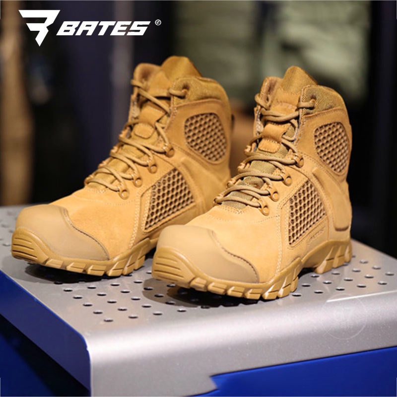美國BATES 貝特斯作戰靴 8寸高幫狼棕色戶外靴防水戰術靴登山靴