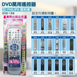 [百威電子] DVD播放機萬用遙控器 PHILIPS 飛利浦 設定對照圖片區