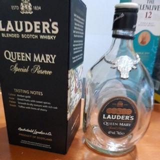 英國勞德瑪莉皇后號雪莉蘇格蘭威士忌空酒瓶+包裝盒