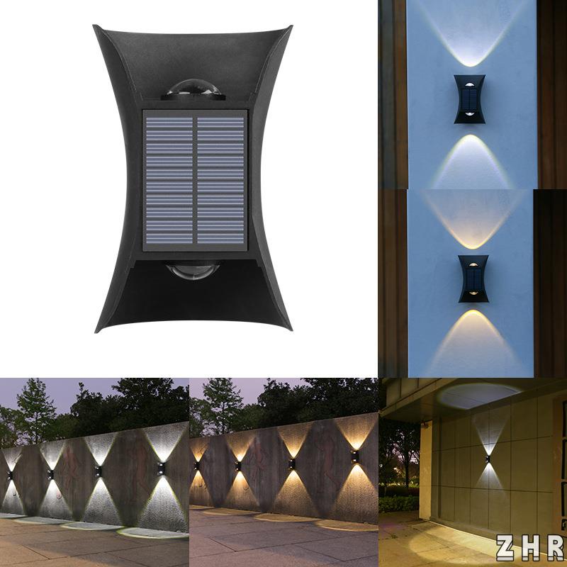 ZHR 太陽能戶外燈防水圍墻壁燈室外庭院裝飾別墅外墻花園布置洗墻射燈