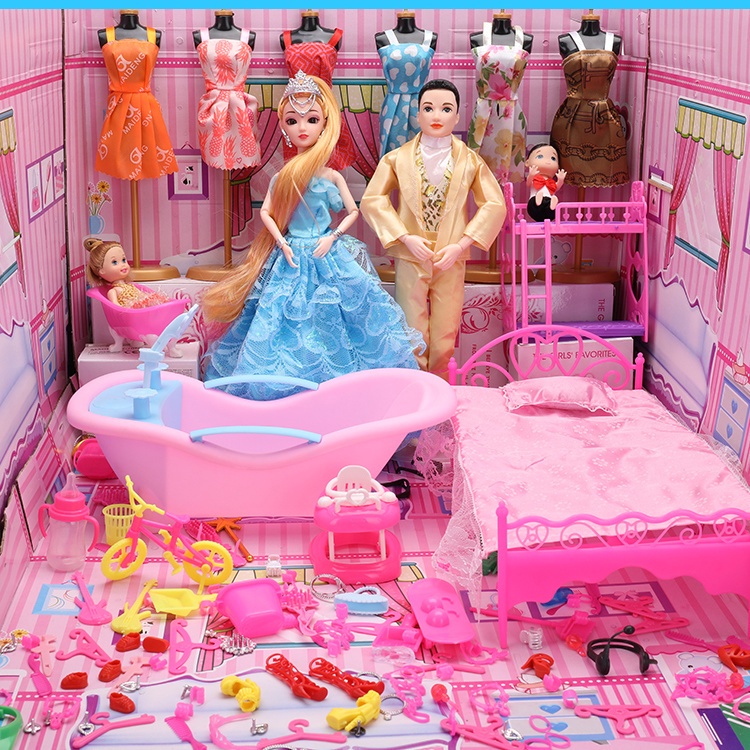 芭比娃娃夢想豪宅套裝女孩生日禮物兒童玩具城堡別墅房子公主家具