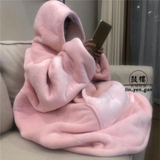 臺灣免運出貨🔅懶人毯 法蘭絨睡衣懶人毯TV毯蓋毯電視毯戶外防寒連帽家居服連帽 毛毯 加厚