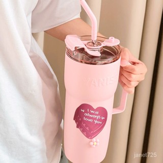 冰壩杯 保溫杯 保冰杯 環保杯 隨手杯 吸管杯 咖啡杯 隨行杯 咖啡保溫杯 手提保溫杯 巨無霸保溫杯大容量水杯女生高顔值