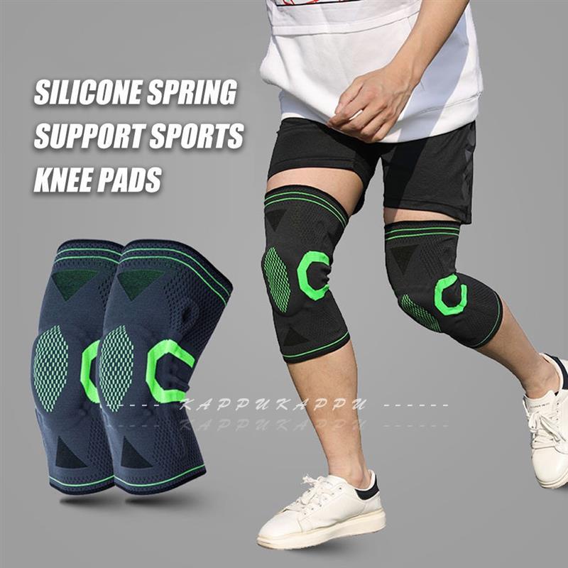 1/2 件護膝,用於膝蓋疼痛膝蓋壓縮袖帶矽膠和彈簧支撐,膝蓋髕骨保護器