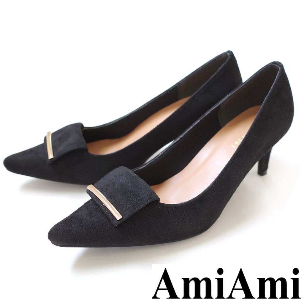 【AmiAmi】 圖案尖頭高跟鞋超好走女鞋 KH7542