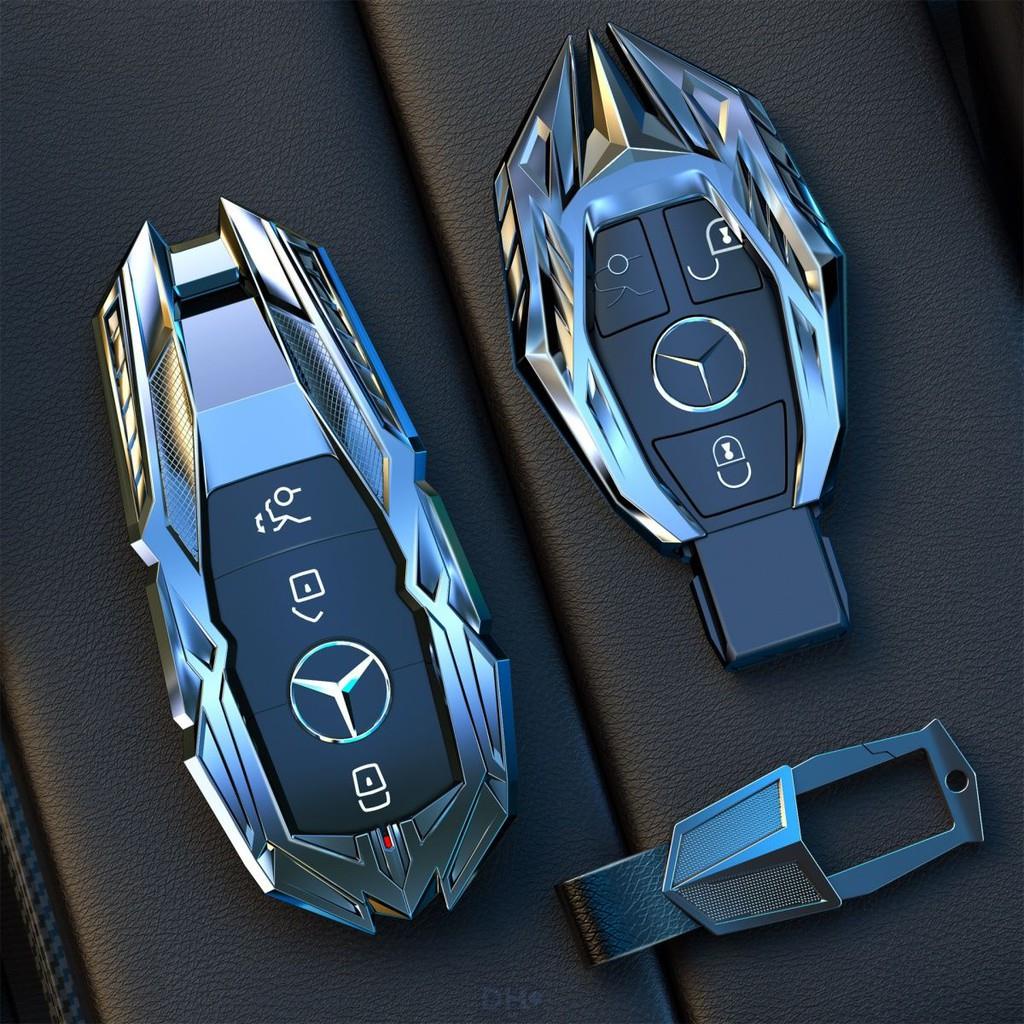 適用於奔馳鑰匙套新E級C車E200包E300殼C260L男C200L高檔汽車GLKA扣殼包Benz 鑰匙包