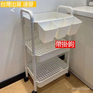 臺灣出貨 夾縫小推車宿捨收納架傢用廚房床頭臥室縫隙可移動置物架加寬 收納推車 推車 廚房浴室架 收納架 置物推車 隙縫車