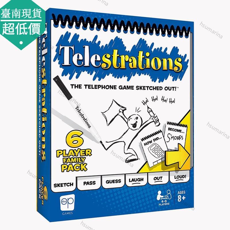 全網超低價🚚臺南公司貨🚚傳情畫意Telestrations聚會桌遊佳品英文版卡牌便攜歡樂派對搞笑多人聚會聯誼桌遊