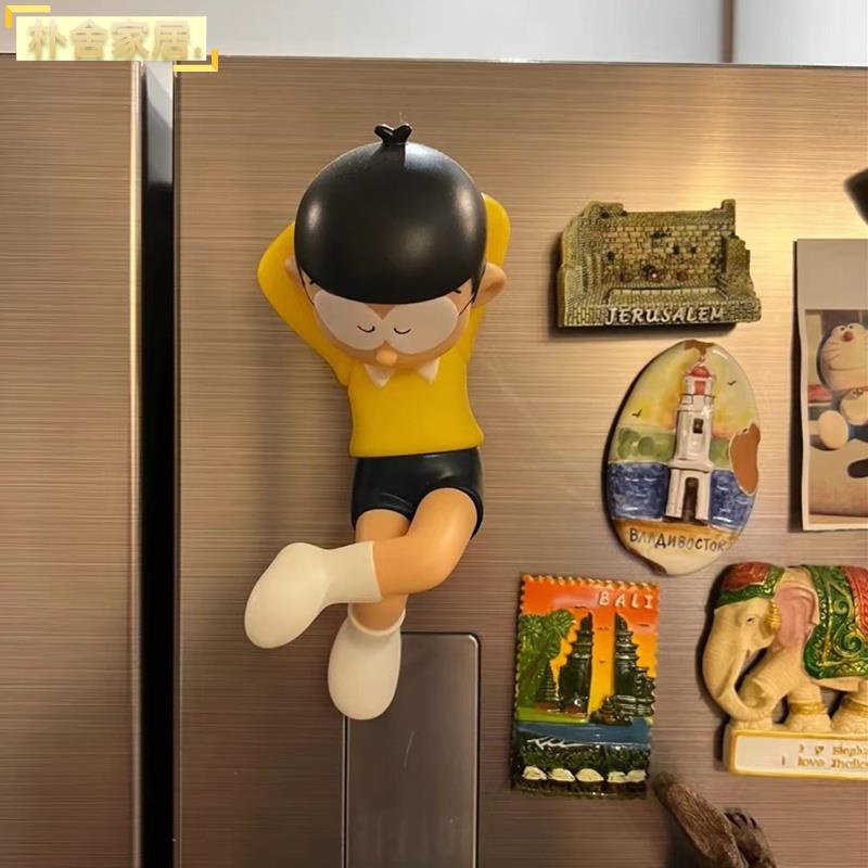 桃園熱賣🎈哆啦A夢大雄冰箱貼機器貓磁貼日本個性創意3D立體卡通裝飾磁力貼 叮當貓冰箱貼 小丸子冰箱貼