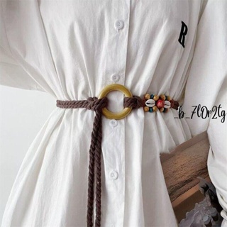 腰帶 亞文化腰帶女y2k裝飾連衣裙波西米亞民族風皮帶腰繩腰鏈褲帶夏季