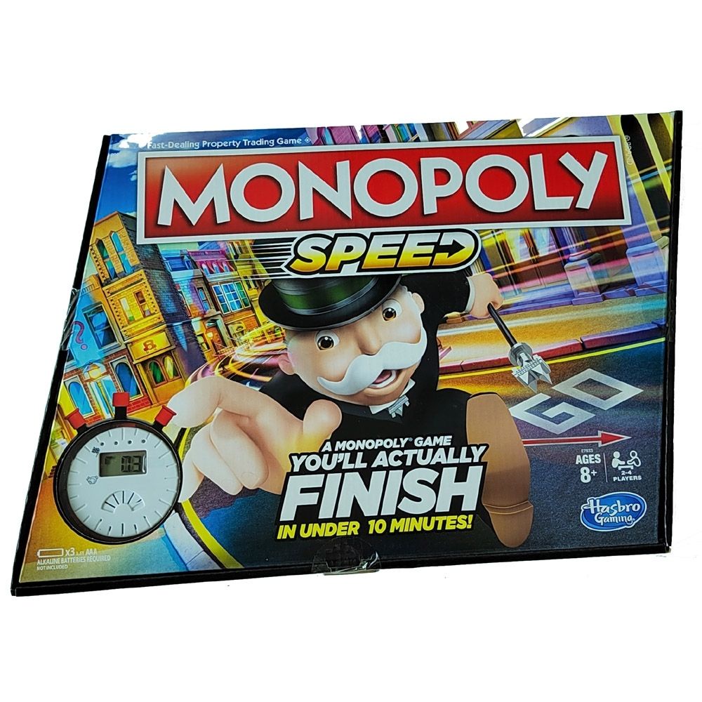 禮遇雙旦~限時10分鐘游戲MONOPOLY SPEED 快速交易游戲孩之寶桌游