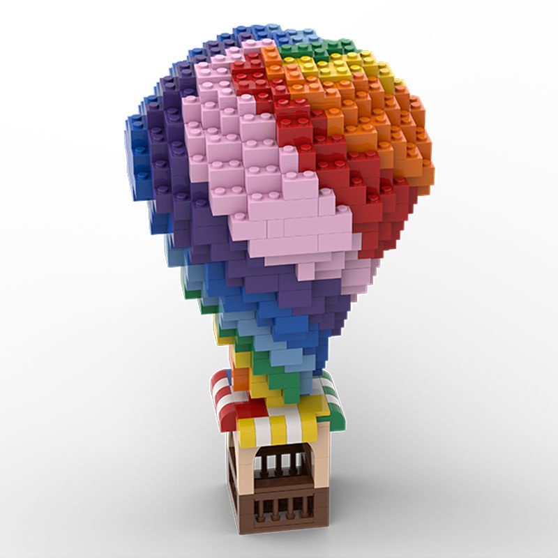 ✨上癮手作 款式超多✨moc熱氣球 diy拼搭顆粒拼裝 國產 擺件玩具模型 生日禮物