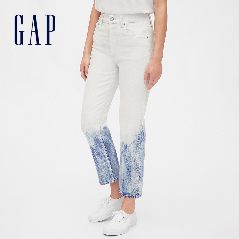 Gap 女裝 漸層牛仔褲-淺藍色(573711)