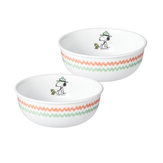 【美國康寧 CORELLE】史努比 SNOOPY 露營趣 2件式餐碗組-B04