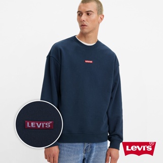 Levis 寬鬆版大學T / 迷你方形徽章Logo / 300GSM厚棉 海軍藍 男款 A4230-0002 熱賣單品