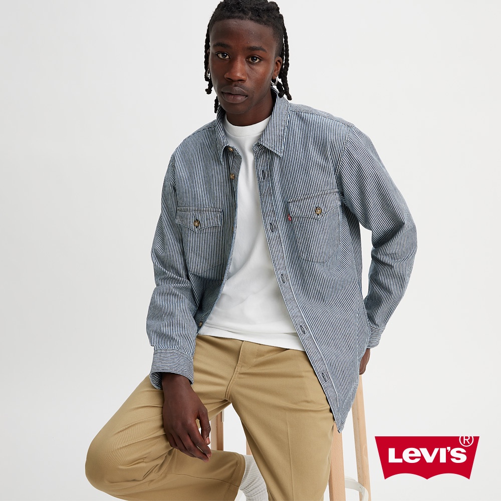 Levis 英倫復古條紋襯衫 / 寬鬆休閒版型  男款 A1919-0030 人氣新品