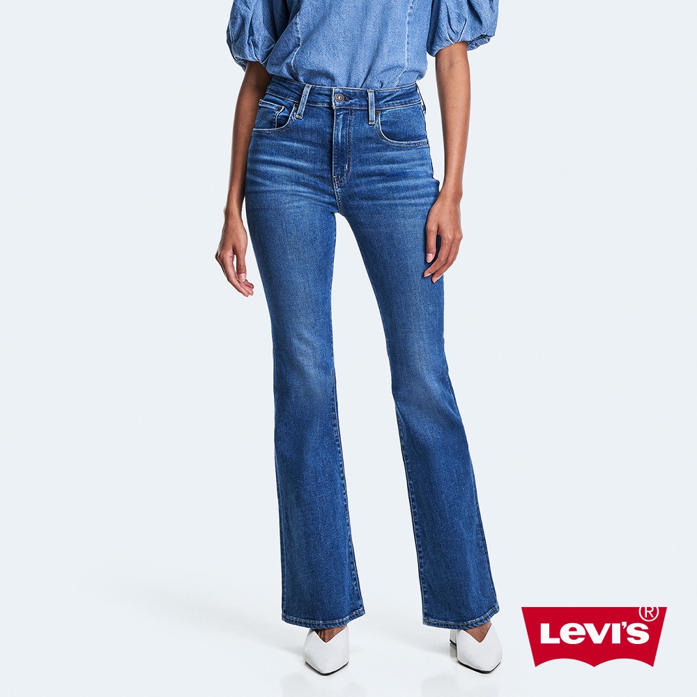 Levis 726高腰修身寬管靴型牛仔長褲 / 精工中藍染水洗 / 彈性布料 女款 A3410-0001 熱賣單品