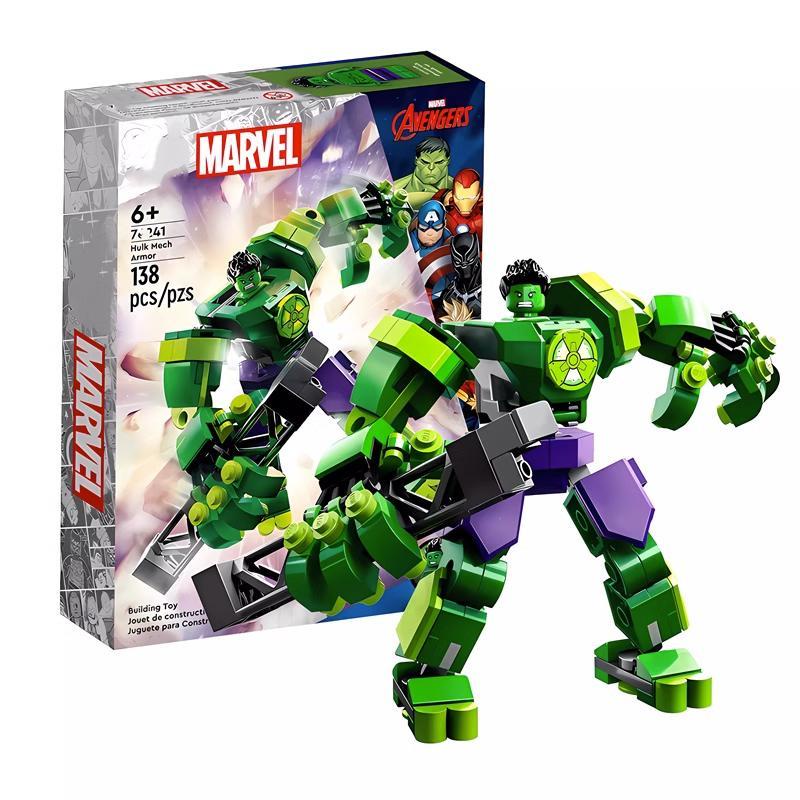 🔥台灣熱銷🔥兼容樂高復仇者聯盟綠巨人浩克機甲拼裝積木鋼鐵俠男孩小顆粒玩具
