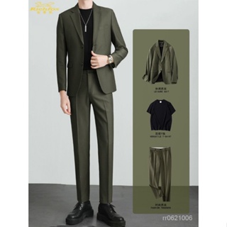 ⚡高級感⚡富貴狐高檔男士西服套裝春秋季韓版修身外套男輕熟時尚西裝一整套 BI95