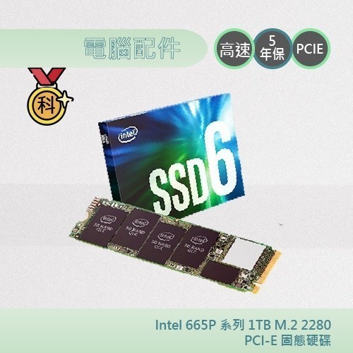 Intel 665P 系列 1TB M.2 2280 PCI-E 固態硬碟