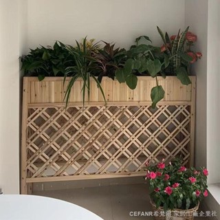 裝飾圍欄 戶外花架落地式 隔斷花架 植栽架 隔斷屏風花架戶外防腐木花槽庭院陽臺木柵欄圍欄餐廳飯店木質花箱