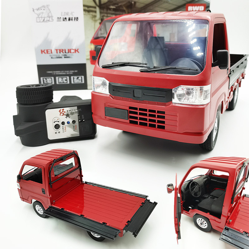 頑皮龍遙控車WL01小貨車全比例后驅漂移車成人RC兒童可開門玩具車