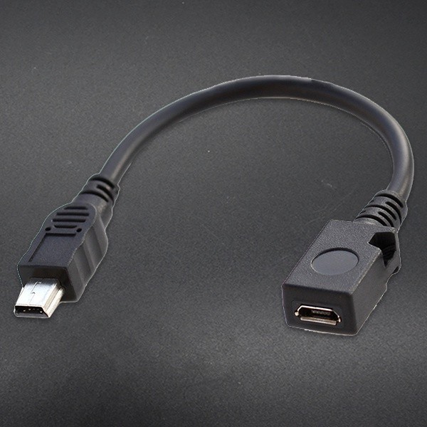 iCShop－WIR-24 Micro USB母 轉 mini USB公 數據線 13cm●368110900053●
