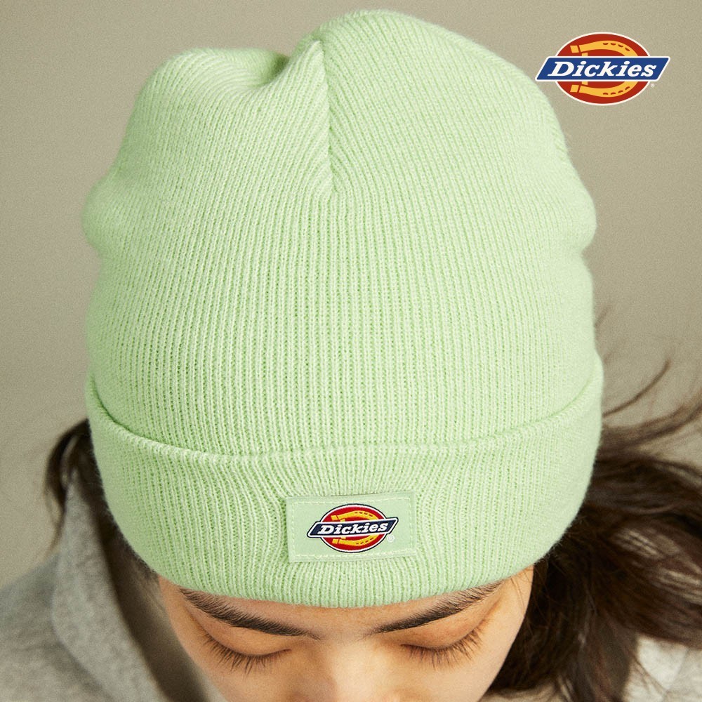 Dickies男女款靜逸綠品牌Logo織標保暖針織毛帽|DK012233F92