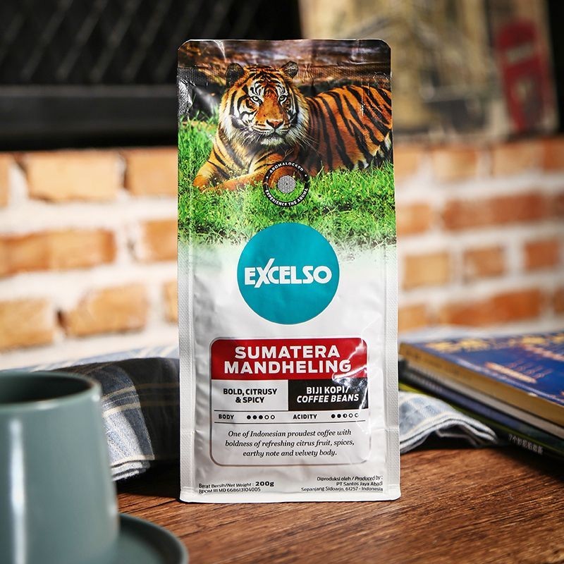 進口原裝曼特寧咖啡豆印尼蘇門答臘Excelso優索中度烘焙200克現磨