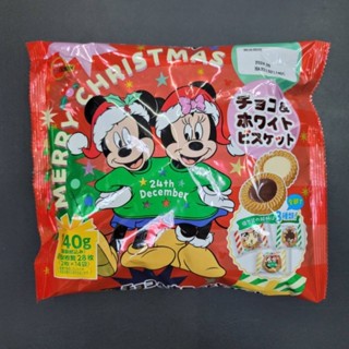 Bourbon 北日本 迪士尼 米奇 米妮 雙色可可風味塔餅 巧克力 餅乾 聖誕節限定版 個別裝 140g