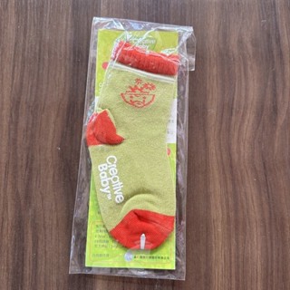 【Creative Baby】寶寶禦寒止滑襪 (水草綠+橘紅)