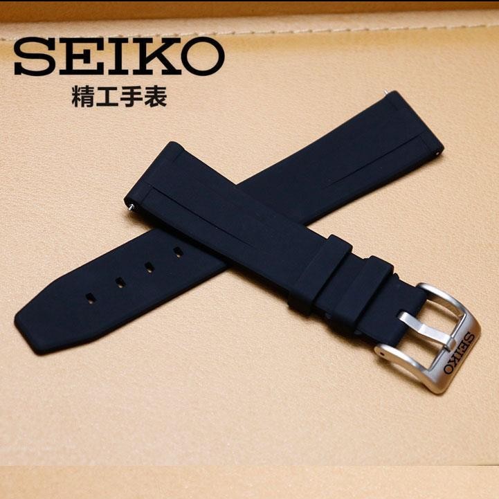 ❤新品特價❤適用精工矽膠手錶帶SEIKO水鬼20mm鮑魚小MM5號罐頭潛水原裝款針釦