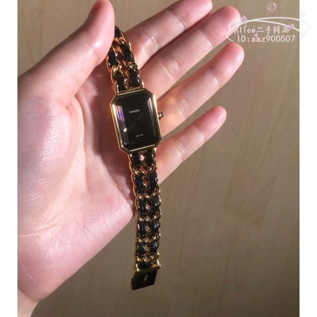 二手CHANEL 香奈兒 Premiere系列首映錶 經典 黑金 皮穿鍊手錶腕錶 S號/M號 女錶 XB7788