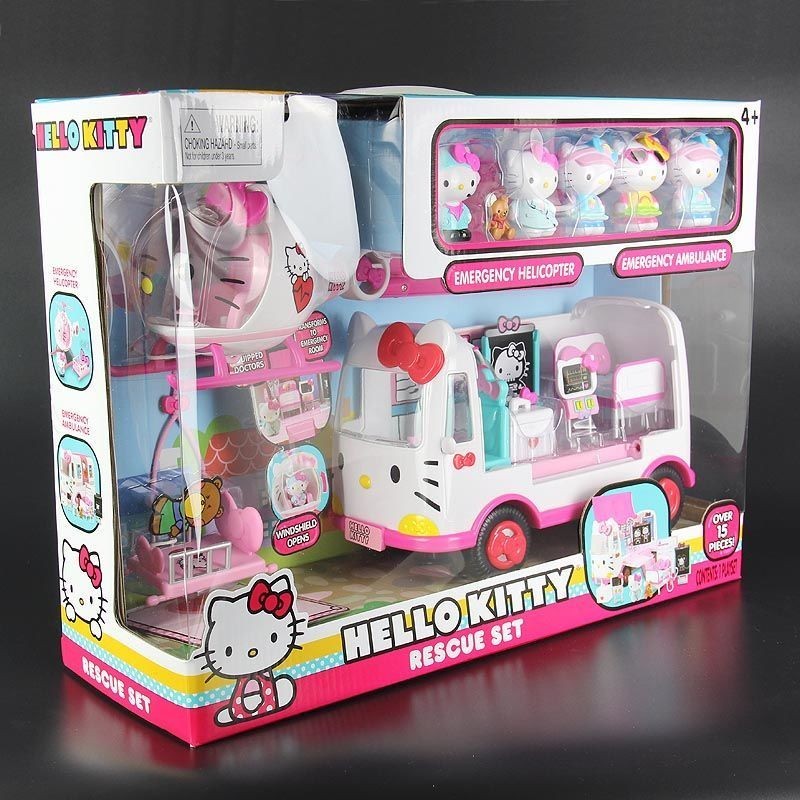 🌸正版授權🌸hello kitty凱蒂貓玩具救護車飛機套裝過家家女孩生日節日禮物