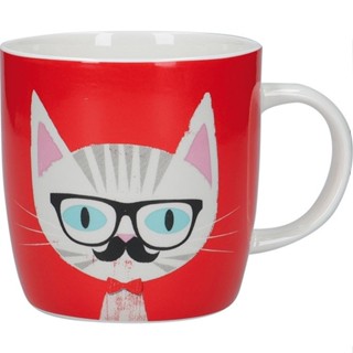 台灣現貨 英國《KitchenCraft》骨瓷馬克杯(紳士貓425ml) | 水杯 茶杯 咖啡杯