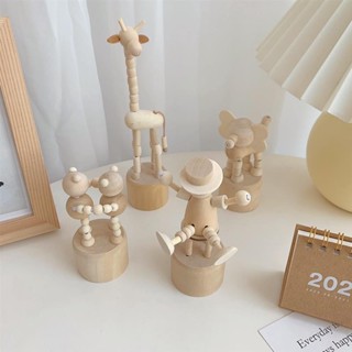 ✈️台灣出貨✈️ ins趣味解壓木頭小擺件 可愛桌面裝飾拍照道具玩具