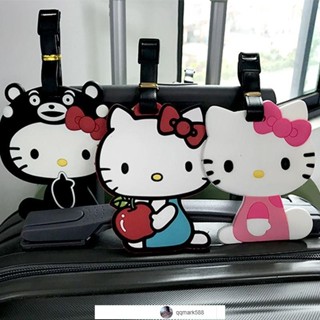 【琪琪優選】Hello Kitty凱蒂貓卡通行李防丟牌登機牌可愛旅行箱包吊飾吊牌子-qqmark588-