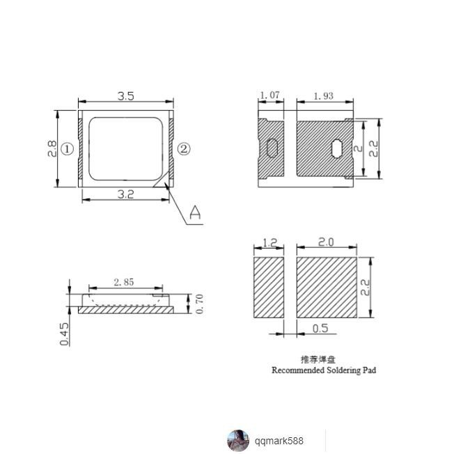 【琪琪優選】（100個）SMD貼片LED 2835貼片燈珠 0.2W/0.5W 燈珠超高亮-qqmark588-