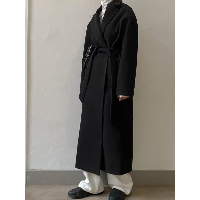 【Codibook】韓國 binary01 帥氣黑色長版大衣［預購］大衣 女裝