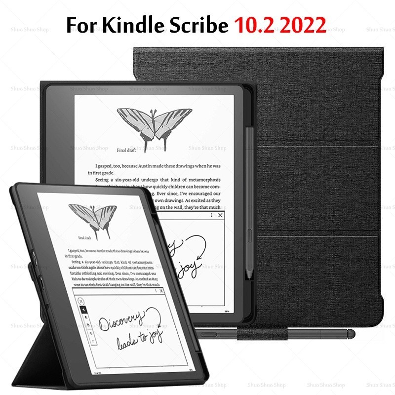♢適用於 Kindle Scribe 保護套 10.2 英寸 2022 帶筆槽超薄磁
