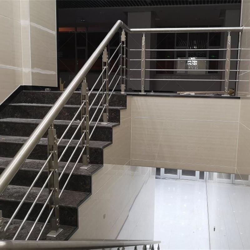 熱賣樓梯扶手304不銹鋼立柱拉絲pvc閣樓欄桿現代簡約陽臺護欄