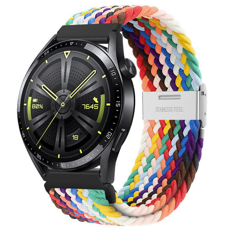 [YX][FZ]華為錶帶金屬卡扣迴環尼龍編織gt3pro適用20mm 22mm手錶錶帶Buds