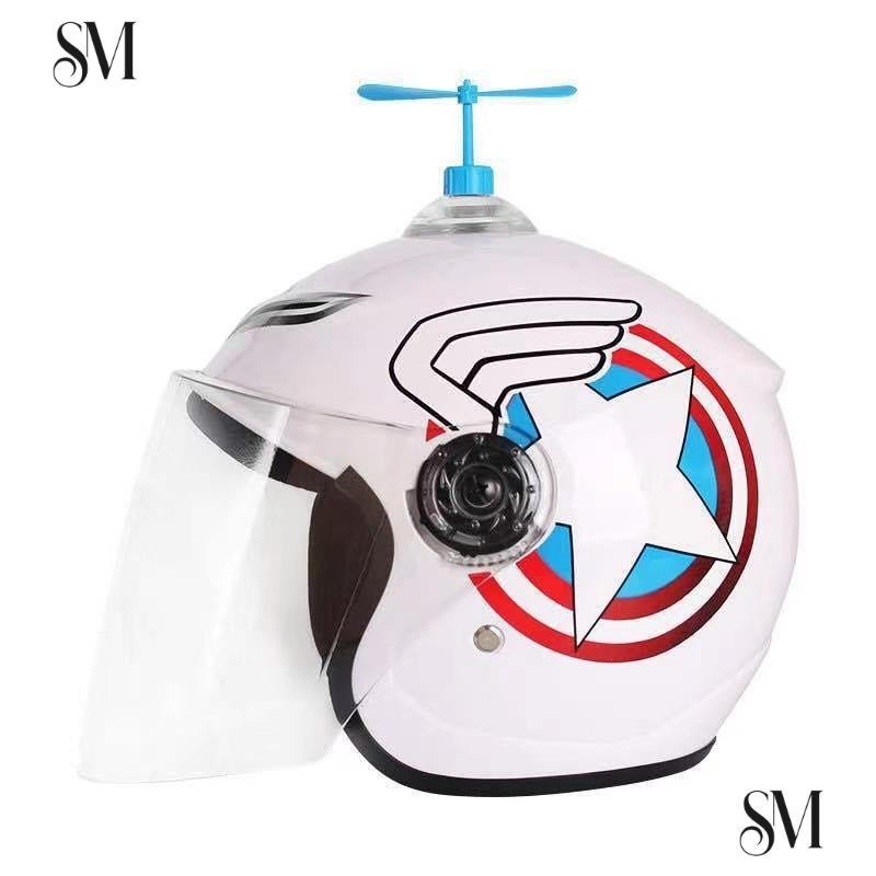 【SYM】騎行裝飾吸盤固定竹蜻蜓 安全帽頭盔小物 吸盤吸附 可愛 通用 两叶 回頭神器