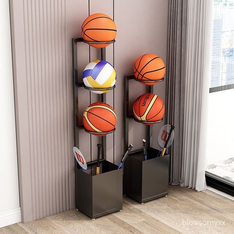【簡佳宜居】免運 籃球足球收納架框靠墻家用兒童運動器材置物架乒乓球拍擺放球架子
