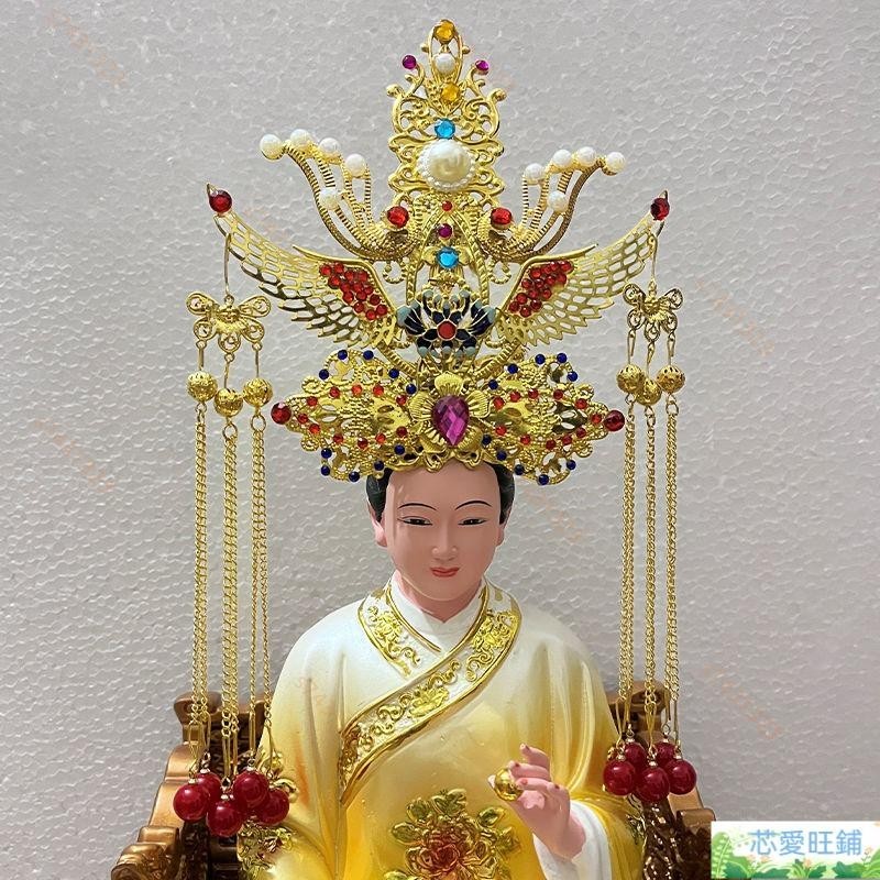 黑媽媽泰山奶奶王母娘娘鳳冠觀音帽子神明佛像帽神像三鳳帽冠頭飾