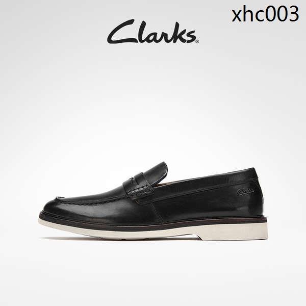熱銷. Clarks其樂男鞋2022春秋款休閒皮鞋潮流低幫樂福鞋舒適簡約輕便鞋