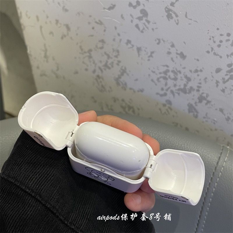 【最新款式 高雄寄出】彈開式白色小狗耳機殼airpods pro無線藍牙三代保護套airpods2代