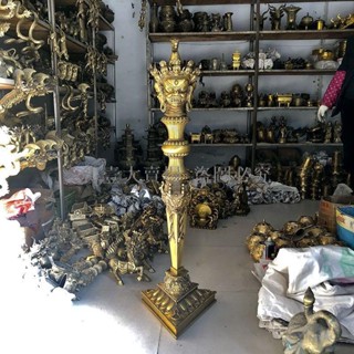 純銅金剛杵大號大威德金剛橛底座馬頭明王杵宗教法器金剛杵降魔杵(得壹商行)