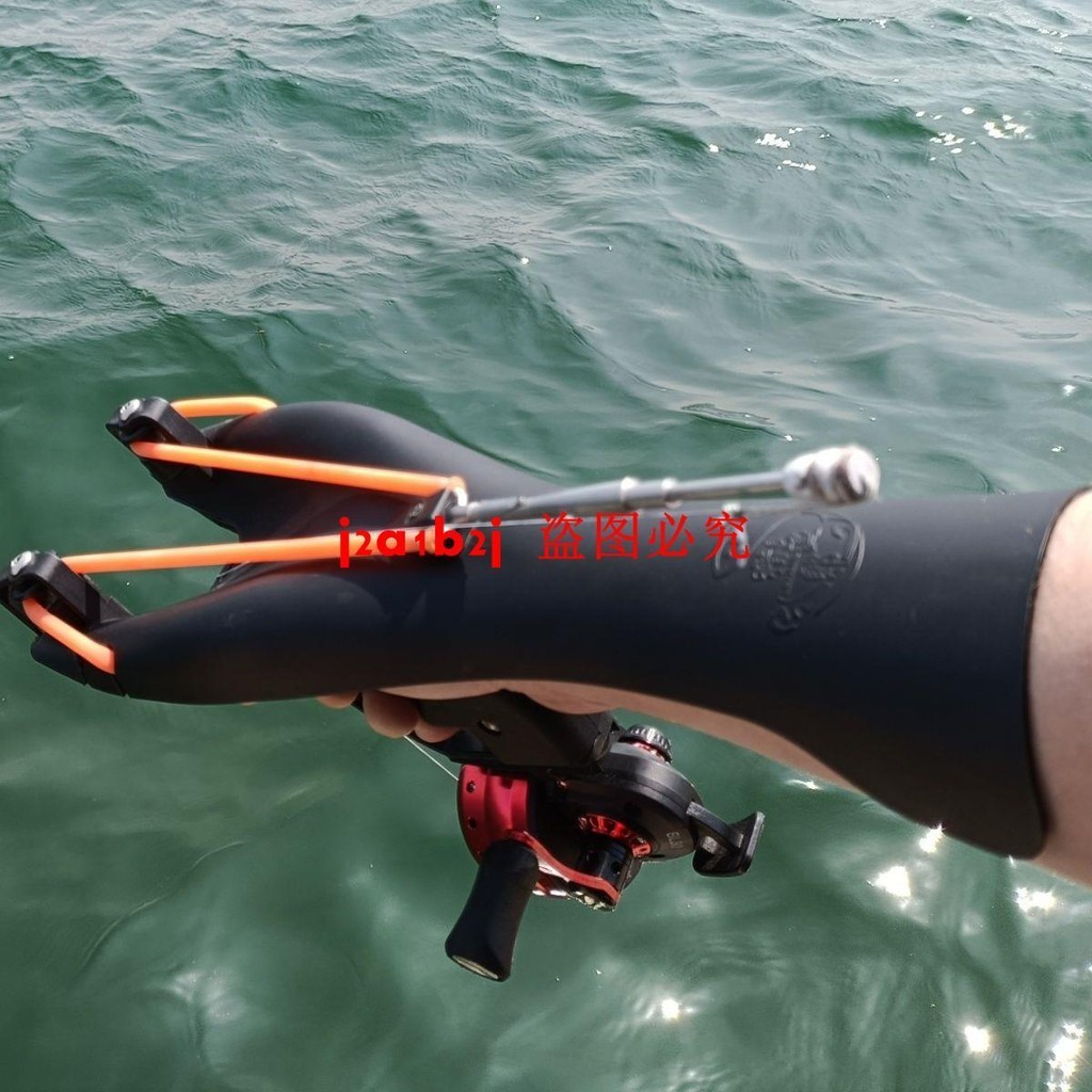 新款滑輪打魚彈弓射魚套裝安全打魚神器遠射魚箭魚輪魚鏢魚狼漁郎
