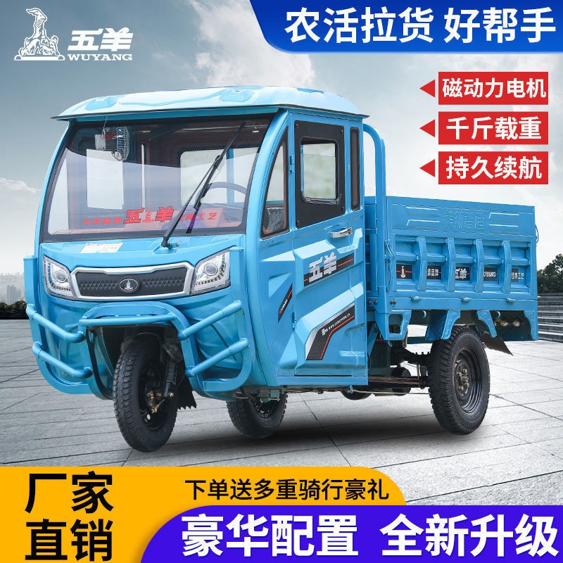 【限時優惠搶購】翻鬥車 五羊重卡電動三輪車 載重王拉貨成人傢用電瓶車快遞農村農用爬坡王